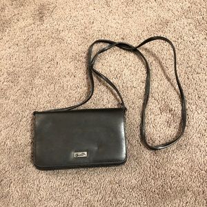 Buxton Organizer Mini Crossbody Bag Gray Metallic
